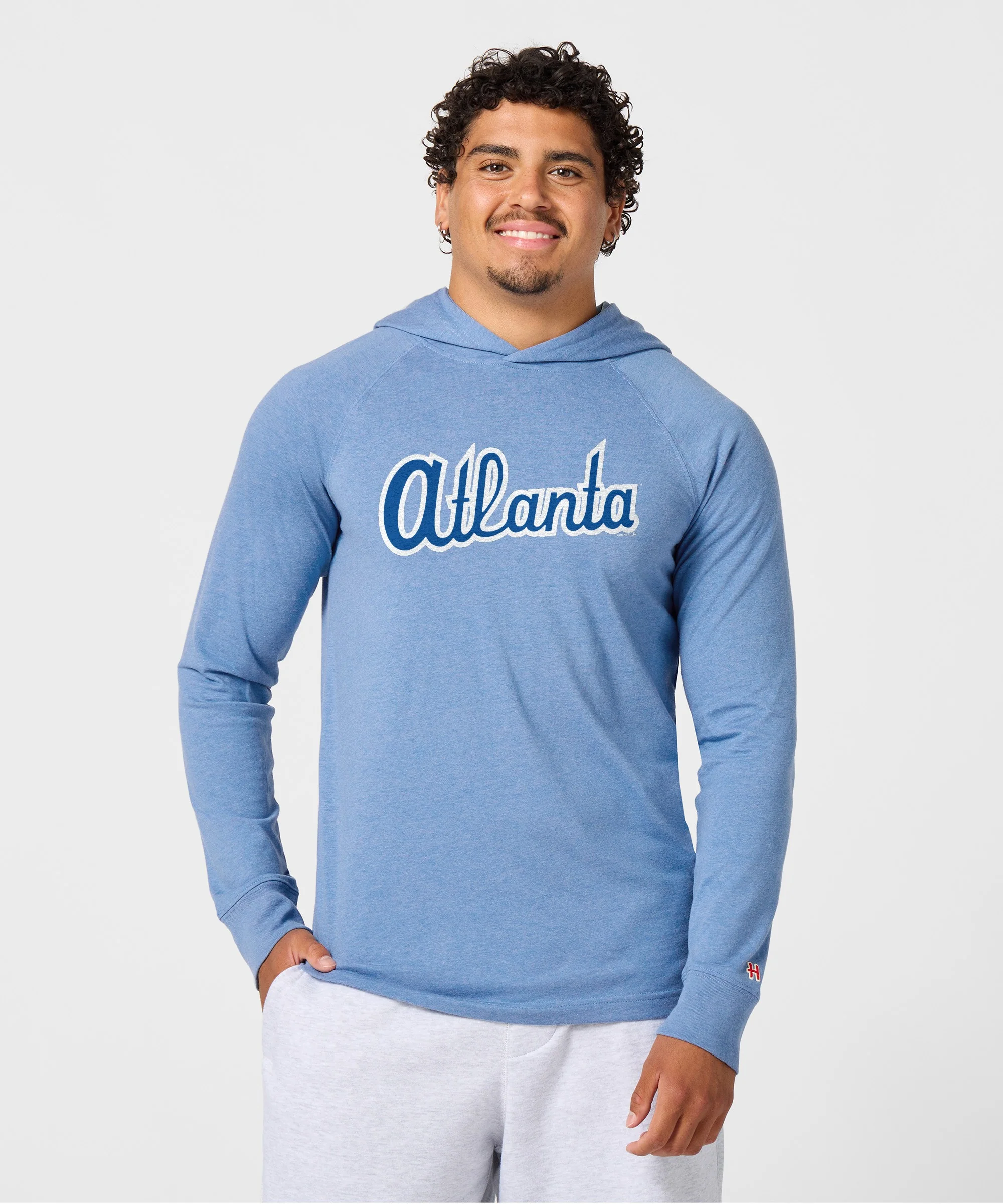 Atlanta Braves Jersey Logo '80 Lightweight Hoodie - Image 3