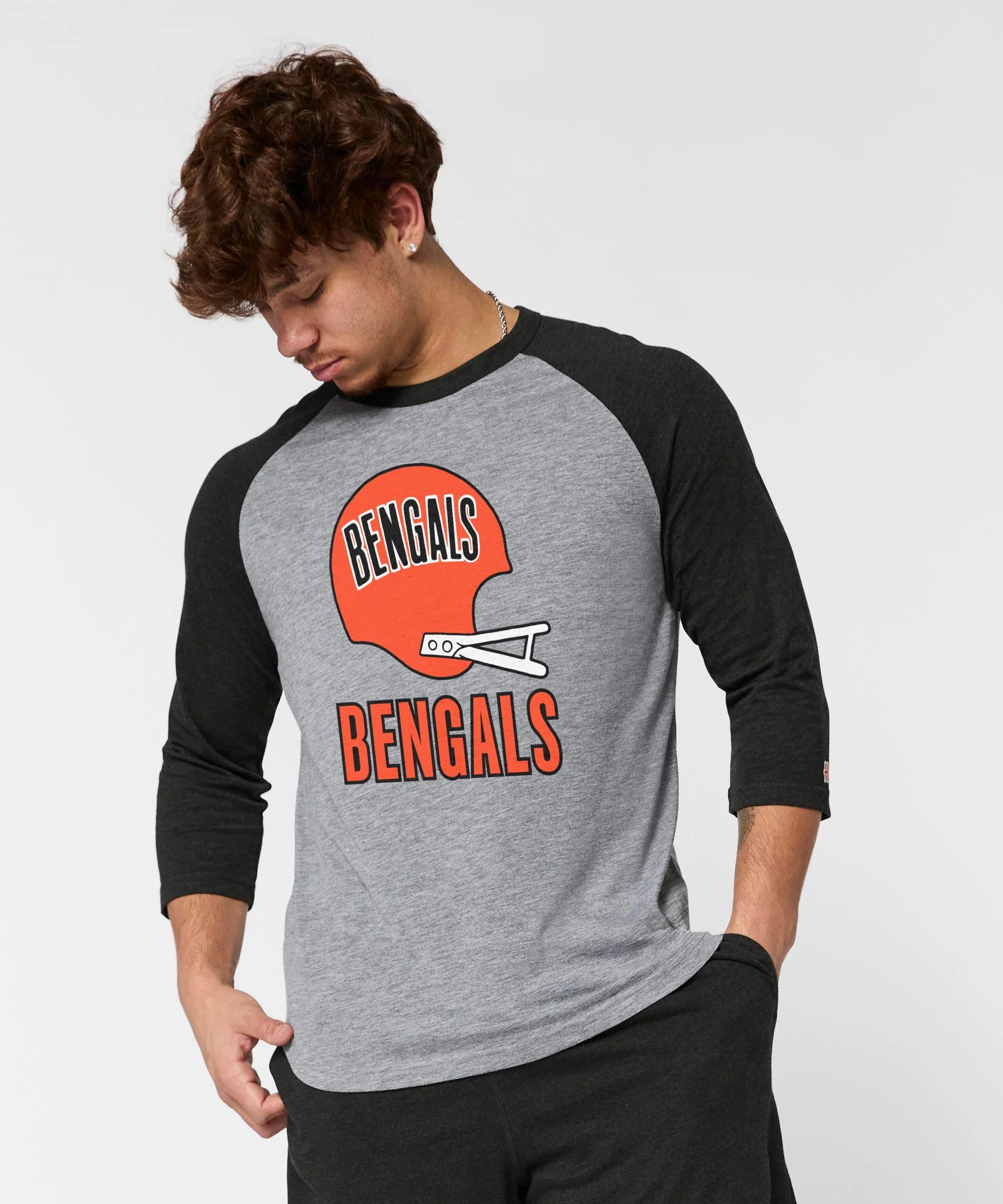 Cincinnati Bengals Big Helmet Raglan - Image 3