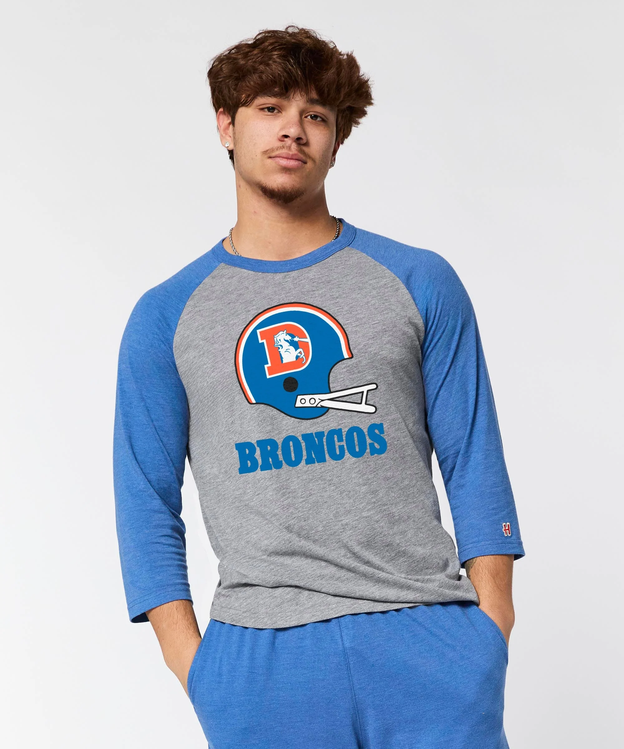 Denver Broncos Big Helmet Raglan - Image 3