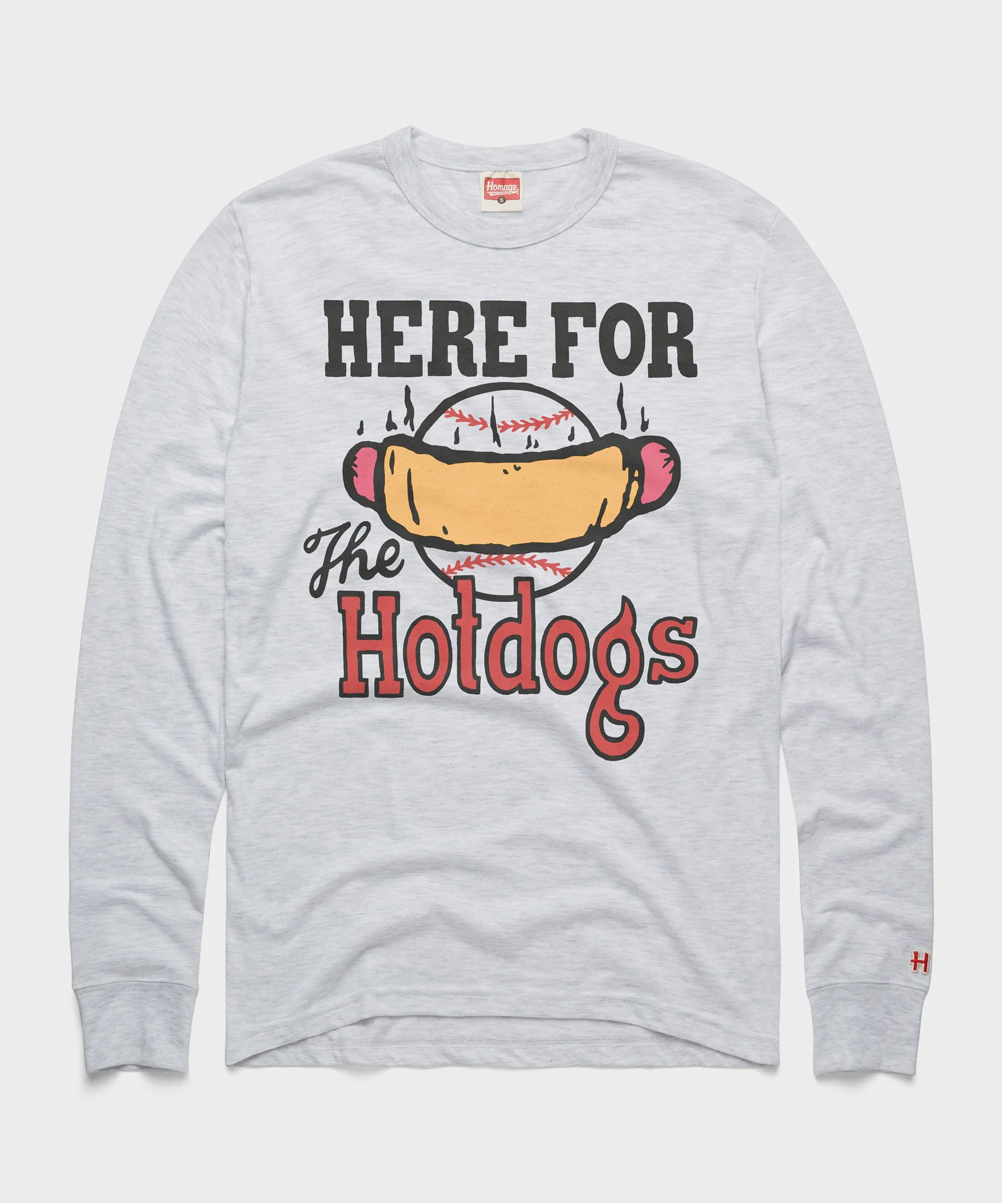 Here For The Hotdogs Long Sleeve Tee