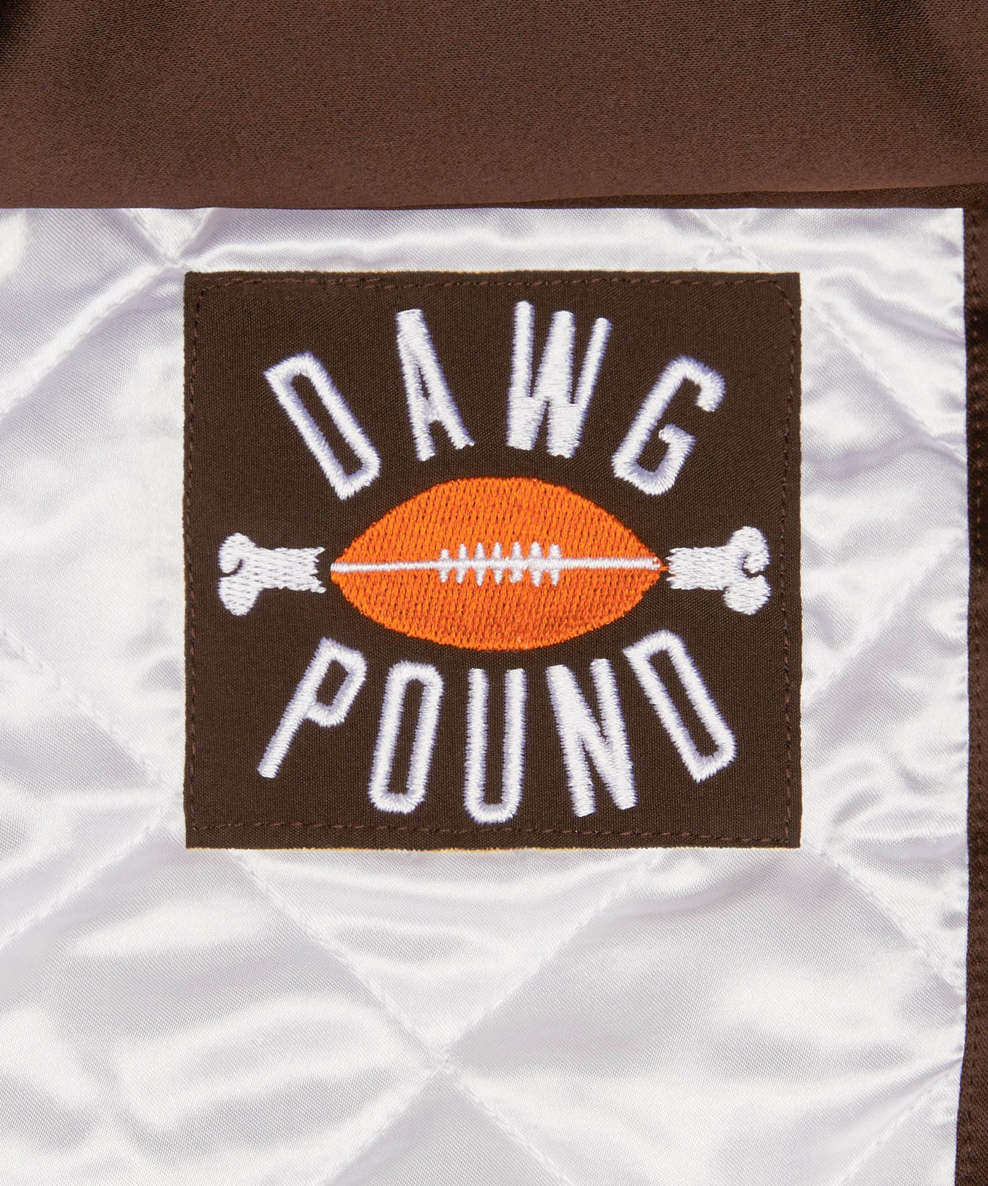 HOMAGE X Starter Browns Heavyweight Satin Jacket - Image 6