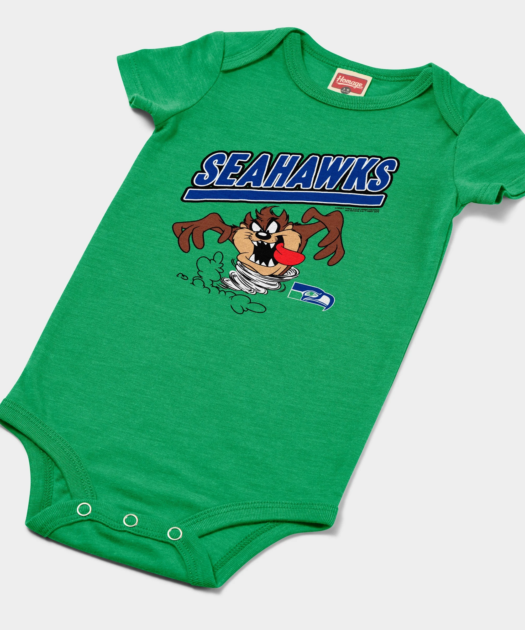 Looney Tunes Taz x Seattle Seahawks Baby One Piece - Image 2
