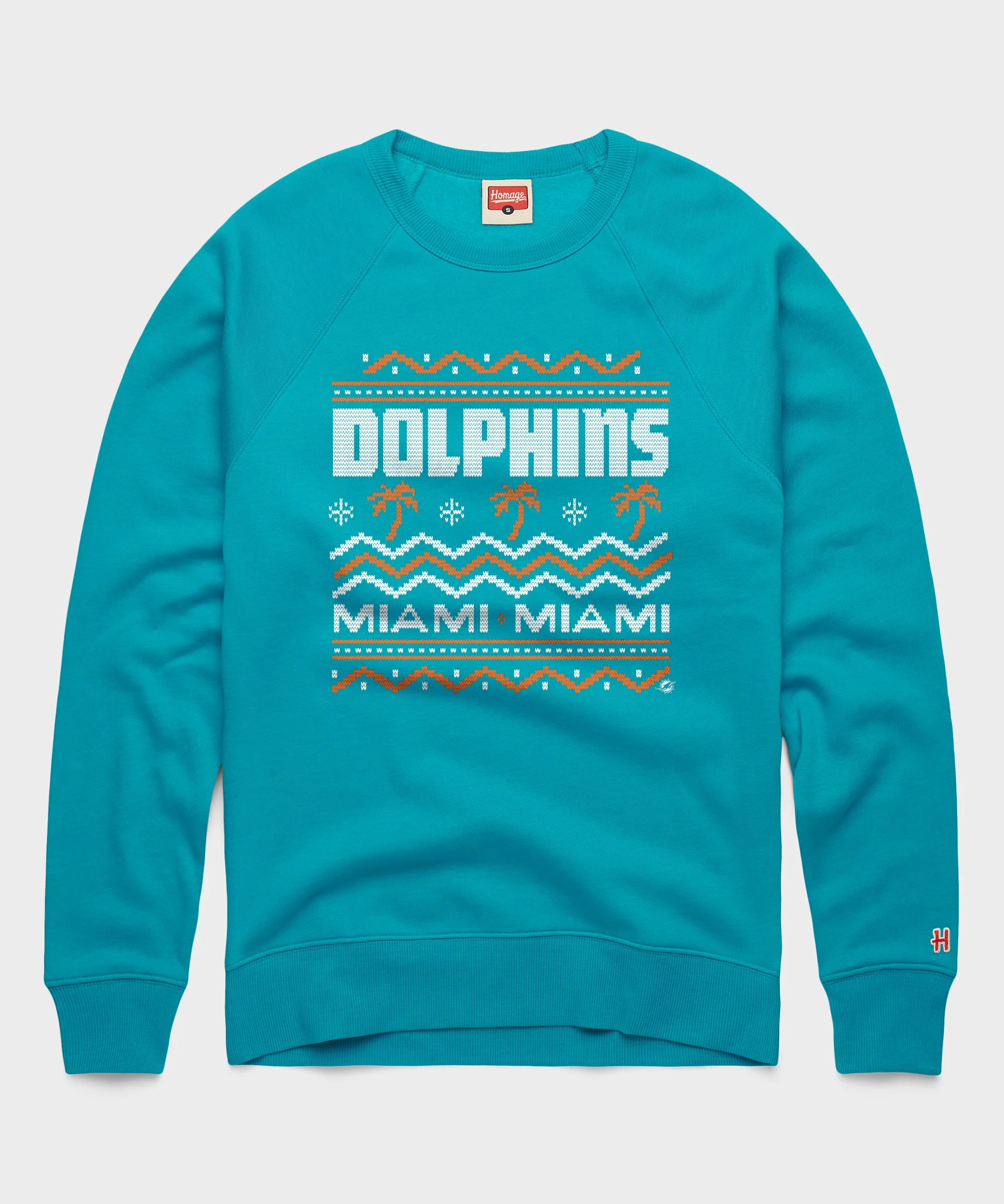Miami Dolphins Holiday Crewneck