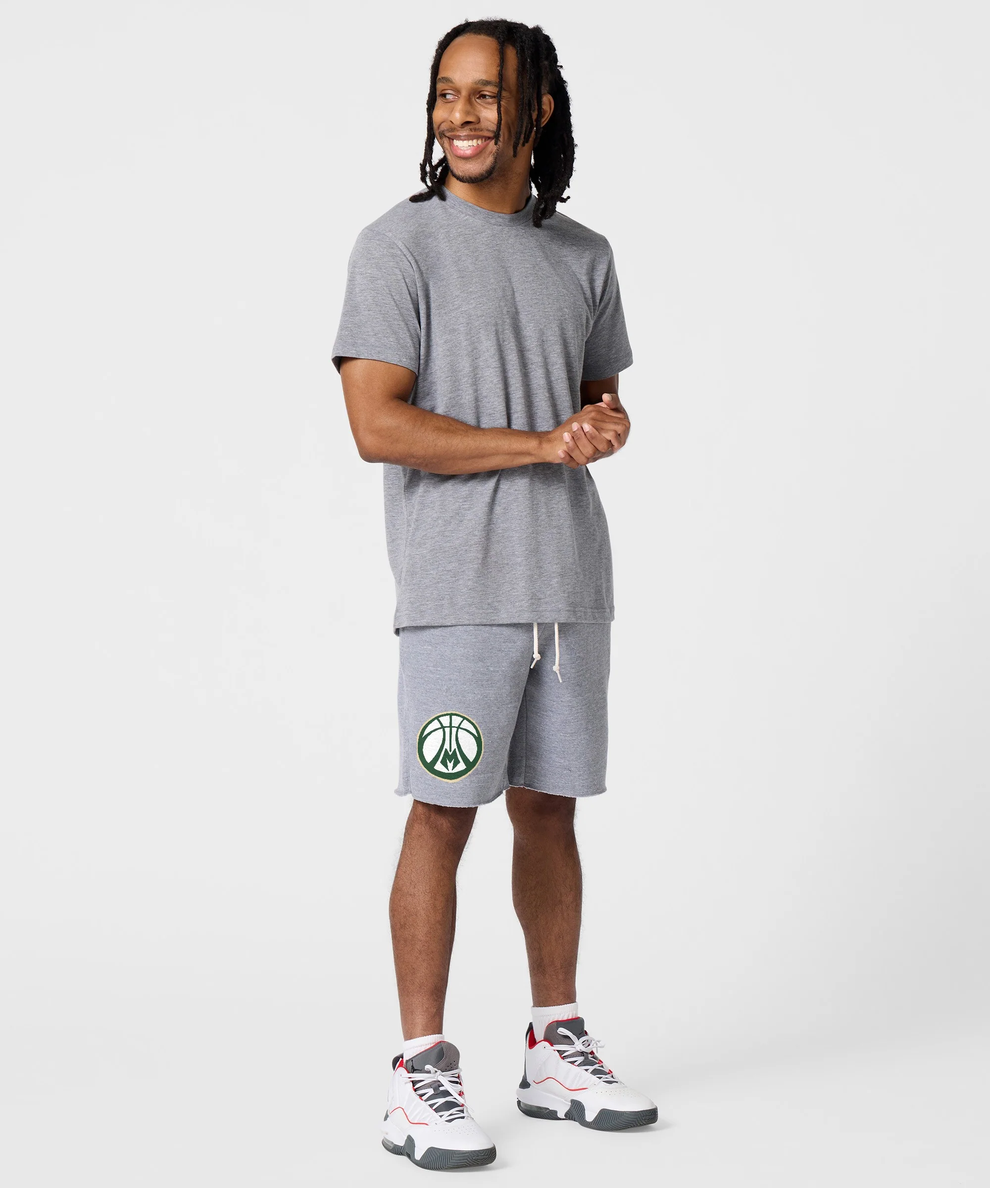 Milwaukee Bucks Alt Logo Sweat Shorts - Image 5