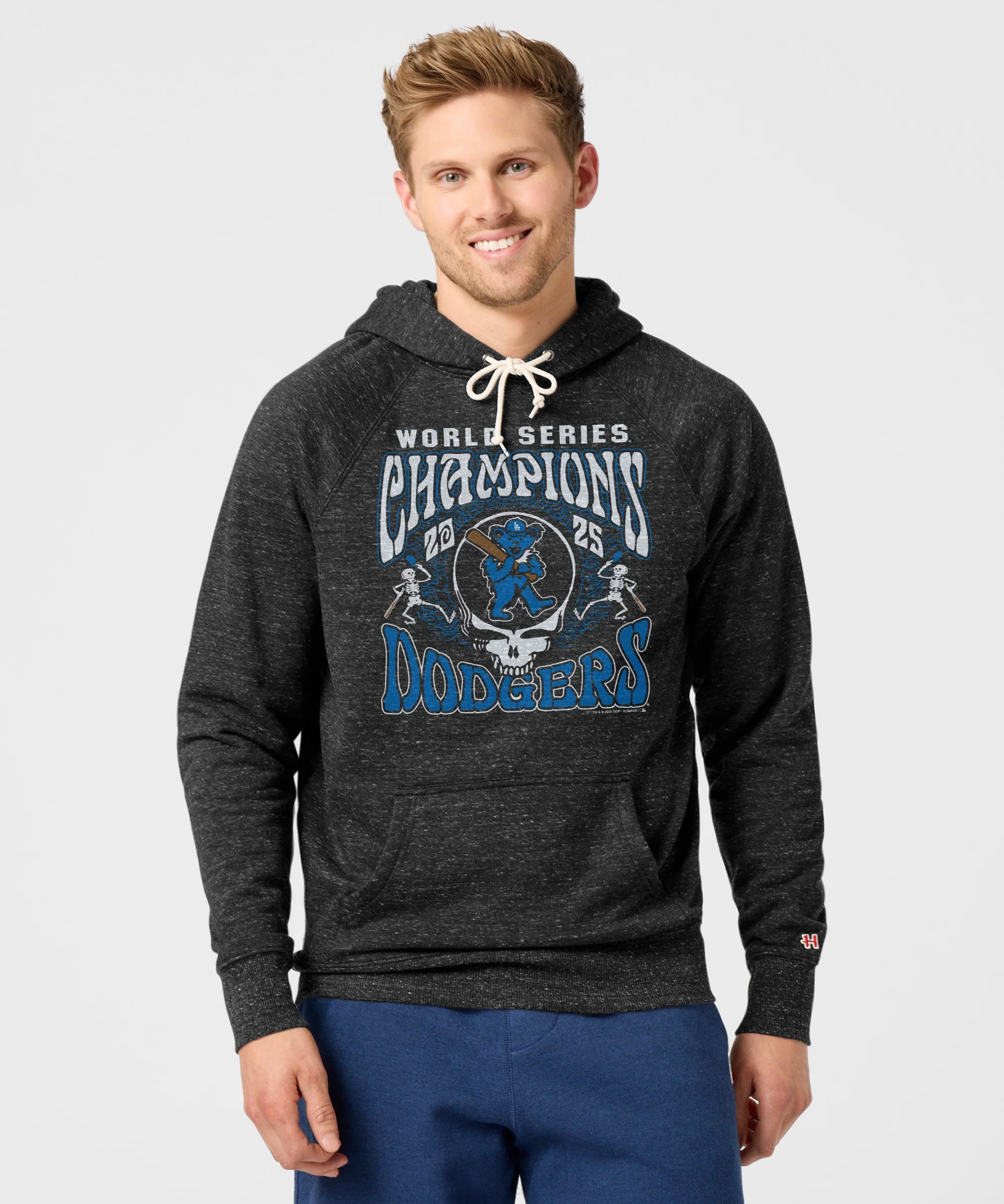 MLB x Grateful Dead x Dodgers World Series Champions 2025 Hoodie - Image 3