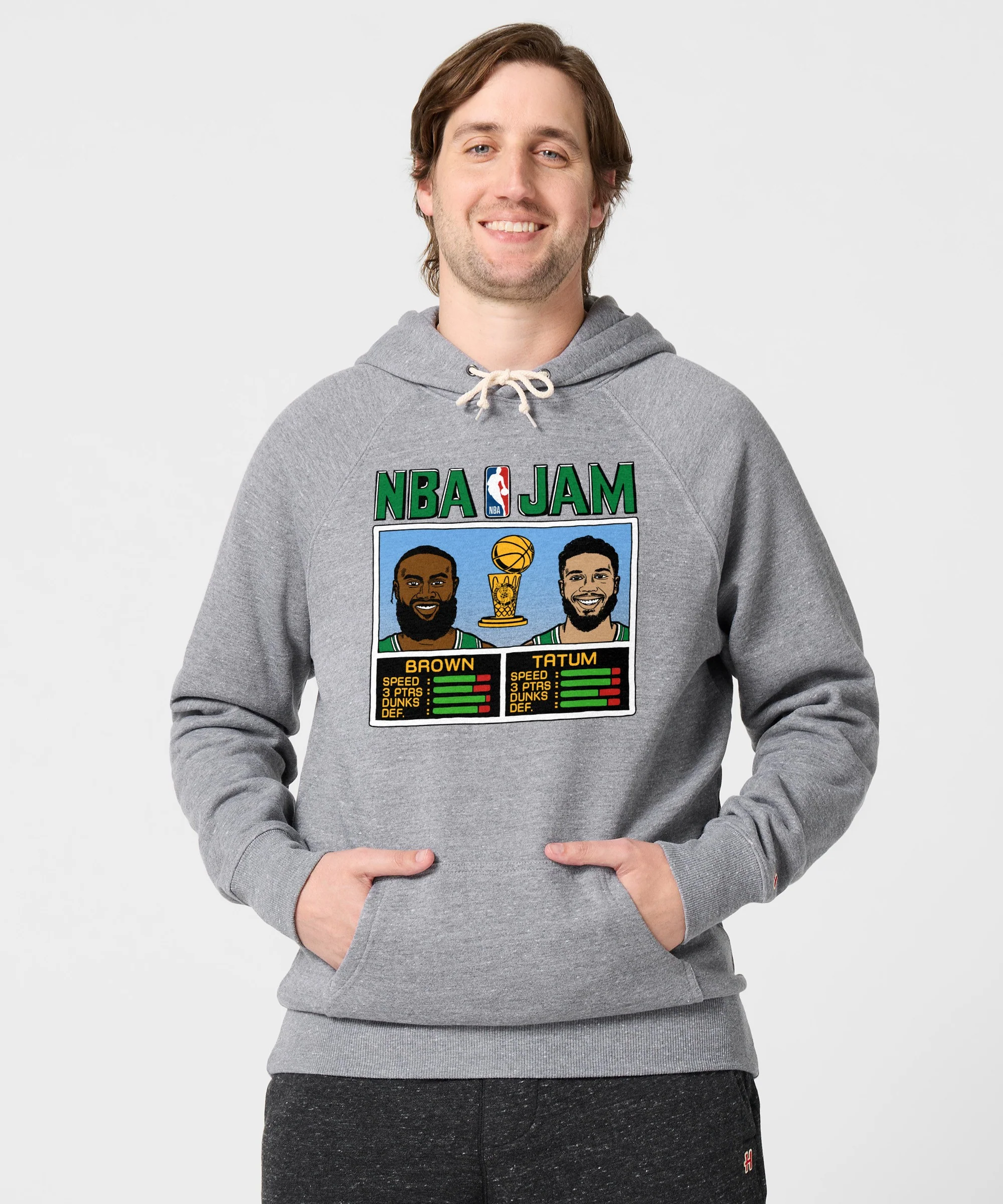 NBA Jam Celtics 2024 Champs Brown And Tatum Hoodie - Image 3