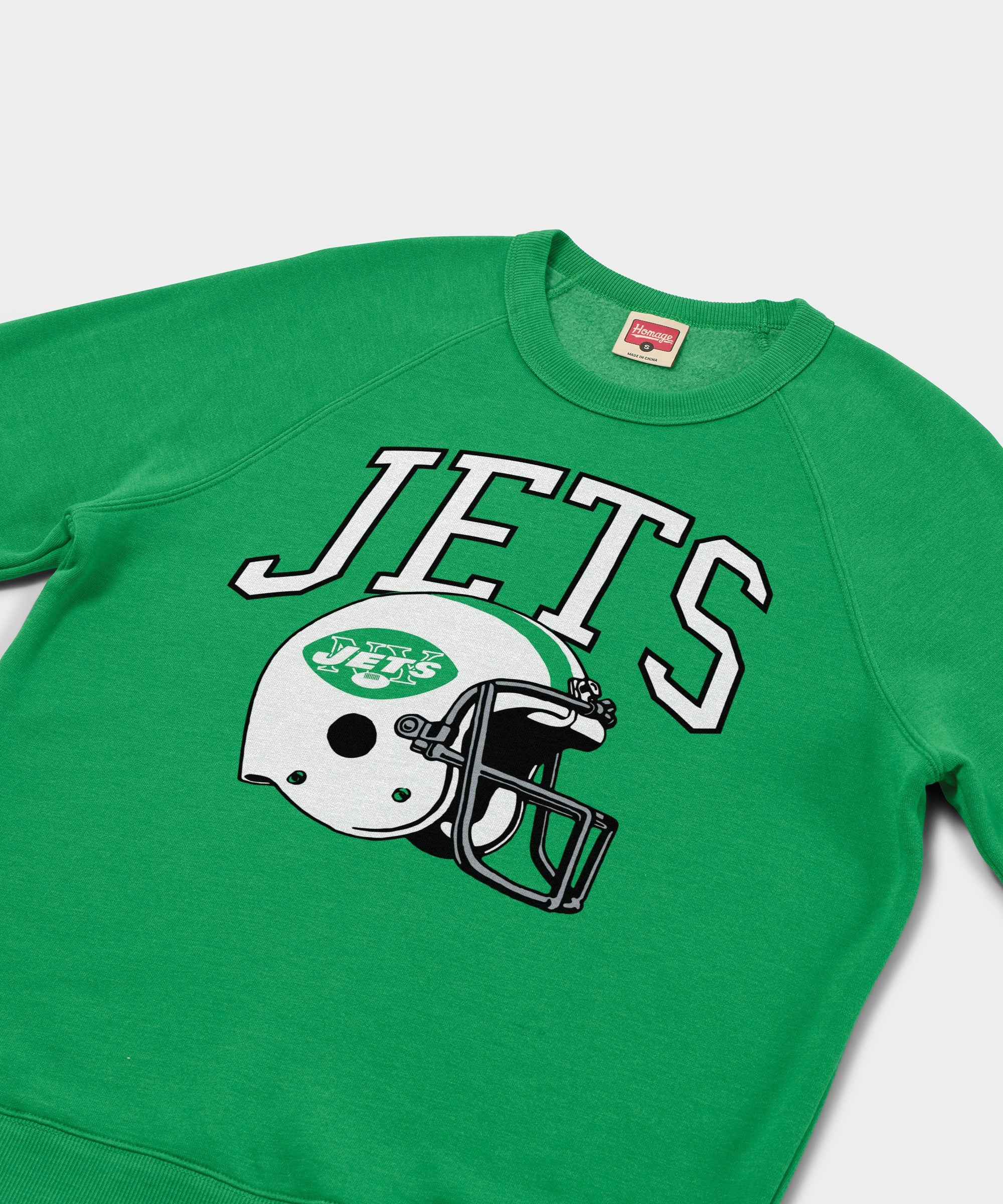 New York Jets Helmet Retro Crewneck - Image 2