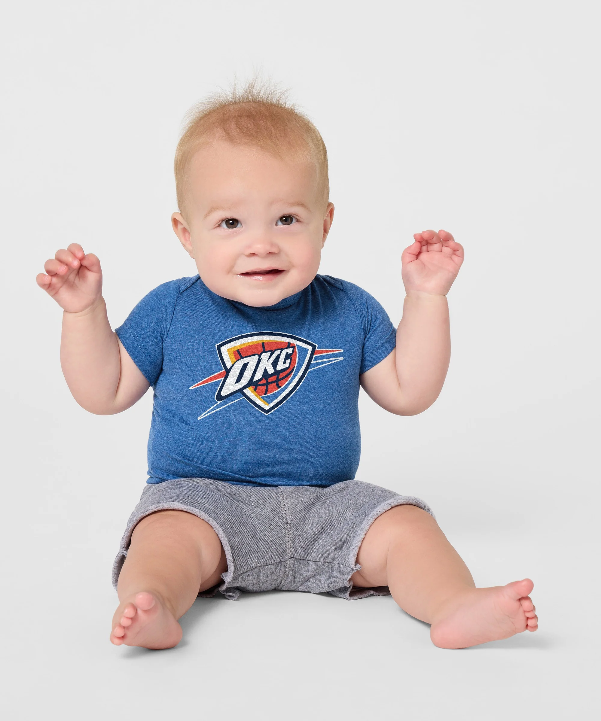OKC Thunder Logo Baby One Piece - Image 3