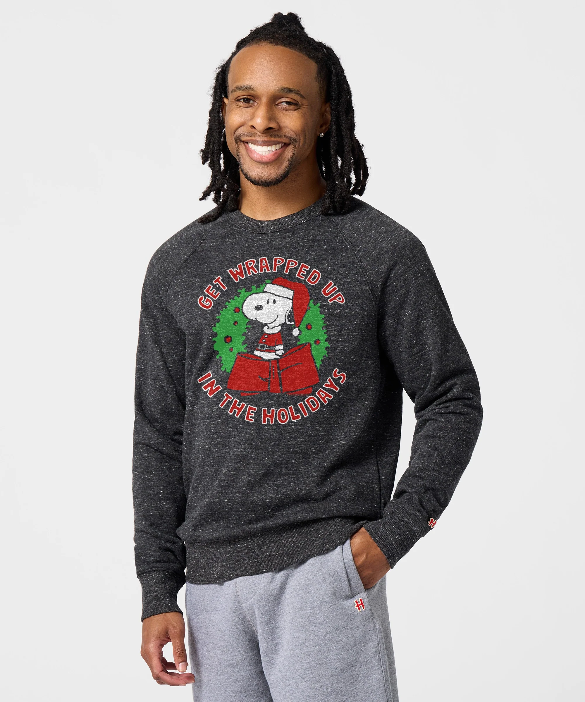 Peanuts Snoopy Get Wrapped Up In The Holidays Crewneck - Image 3
