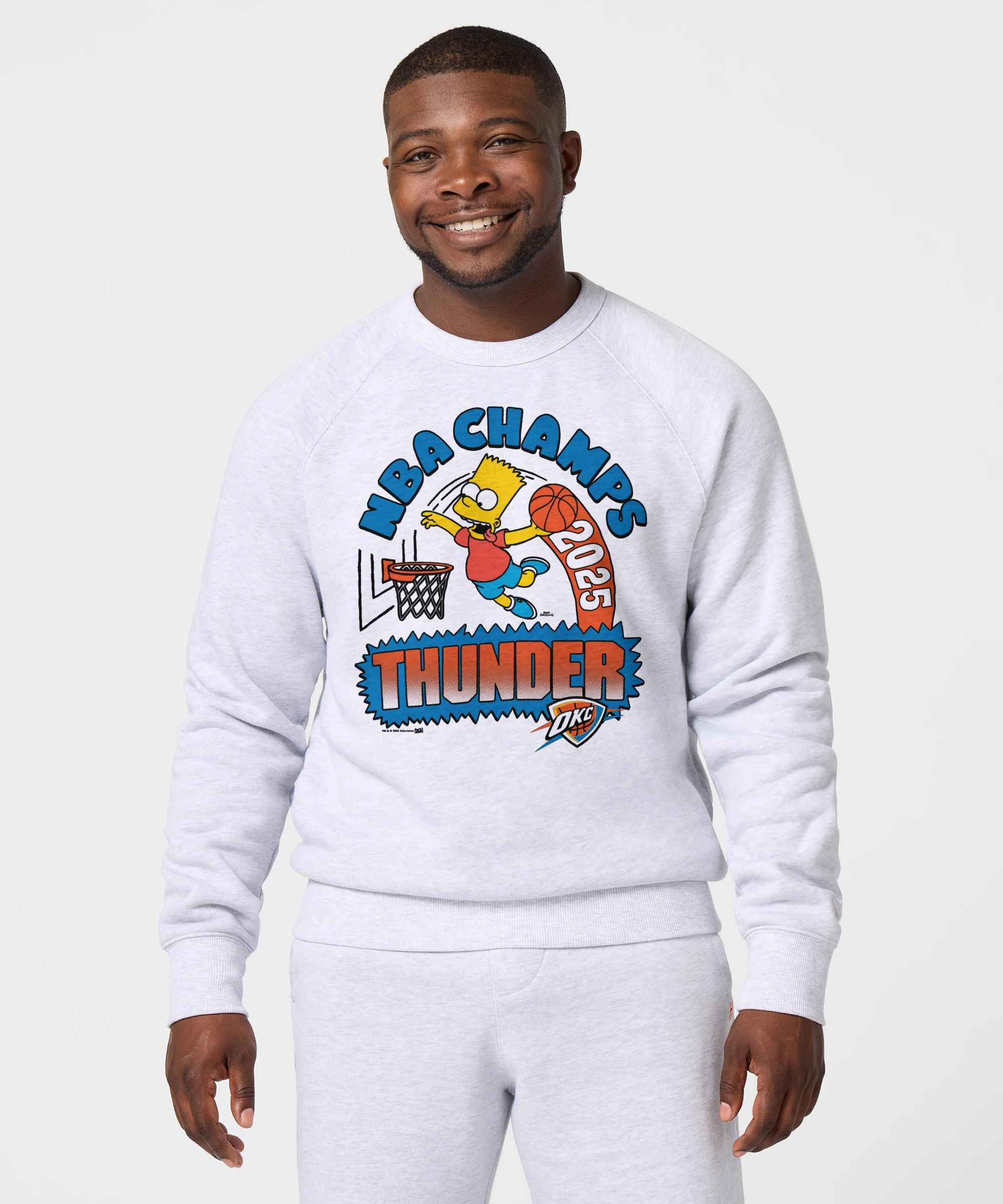 The Simpsons Bart x Thunder 2025 NBA Champs Crewneck - Image 3