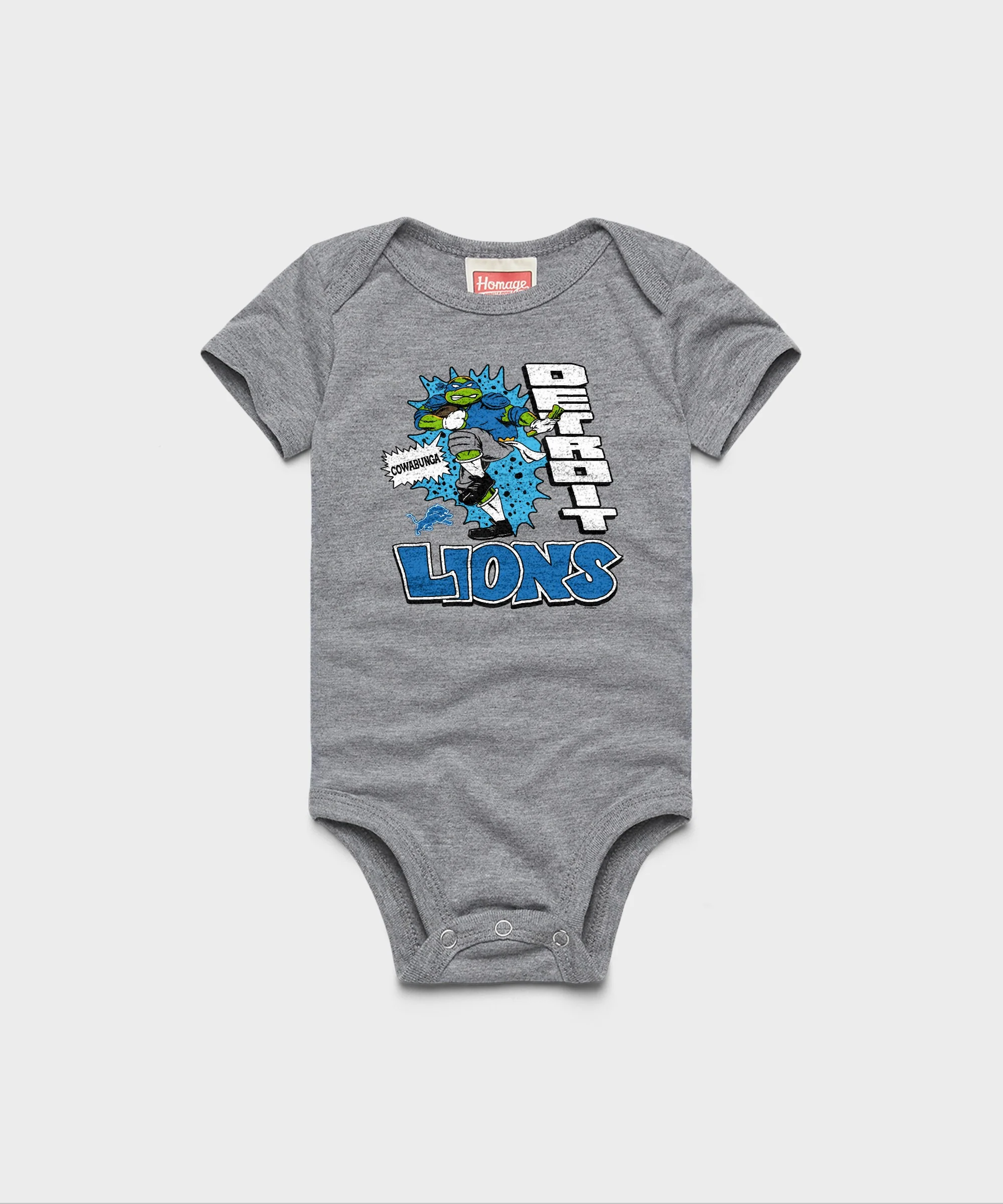TMNT Leonardo x Detroit Lions Baby One Piece