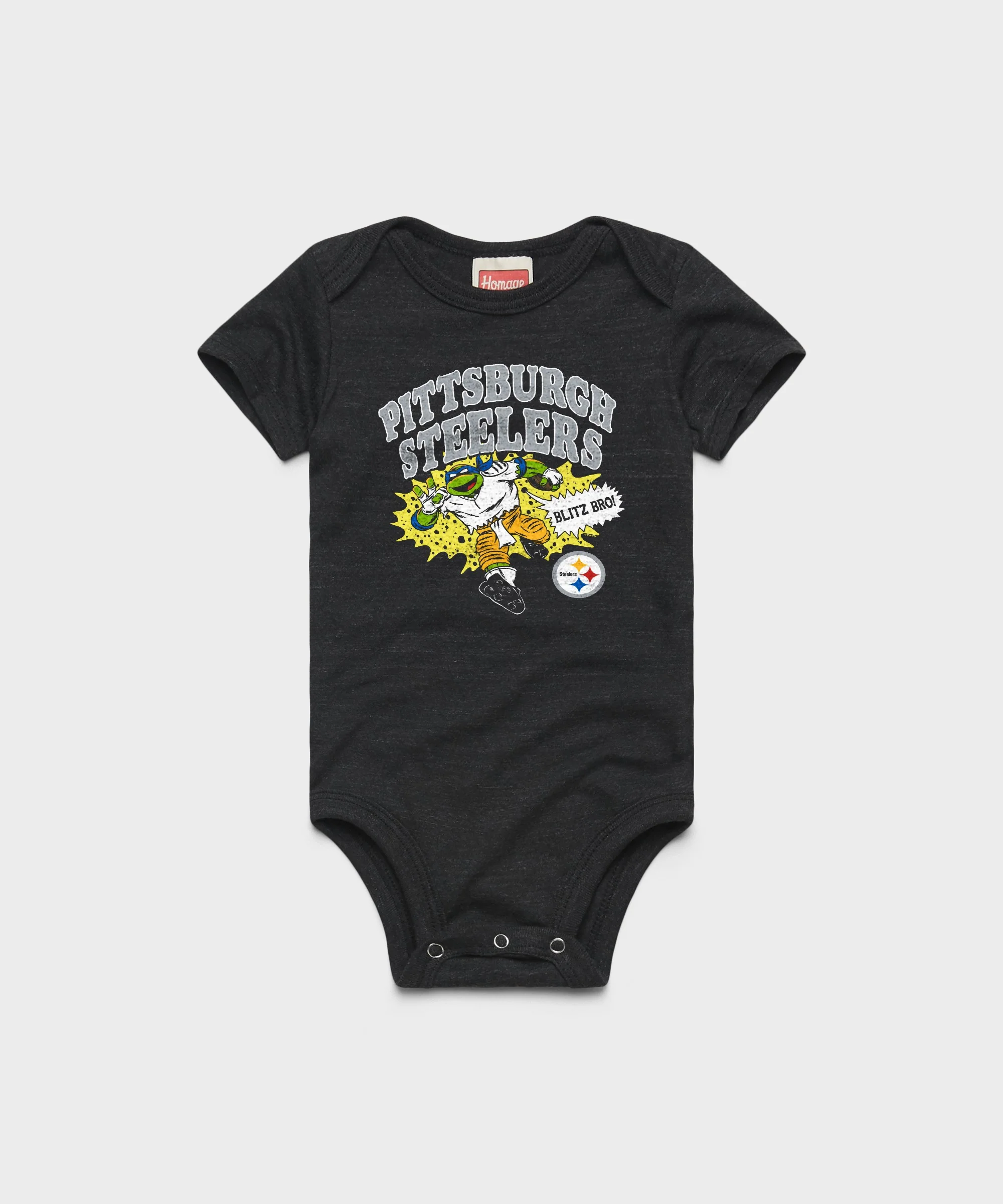 TMNT Leonardo x Pittsburgh Steelers Baby One Piece