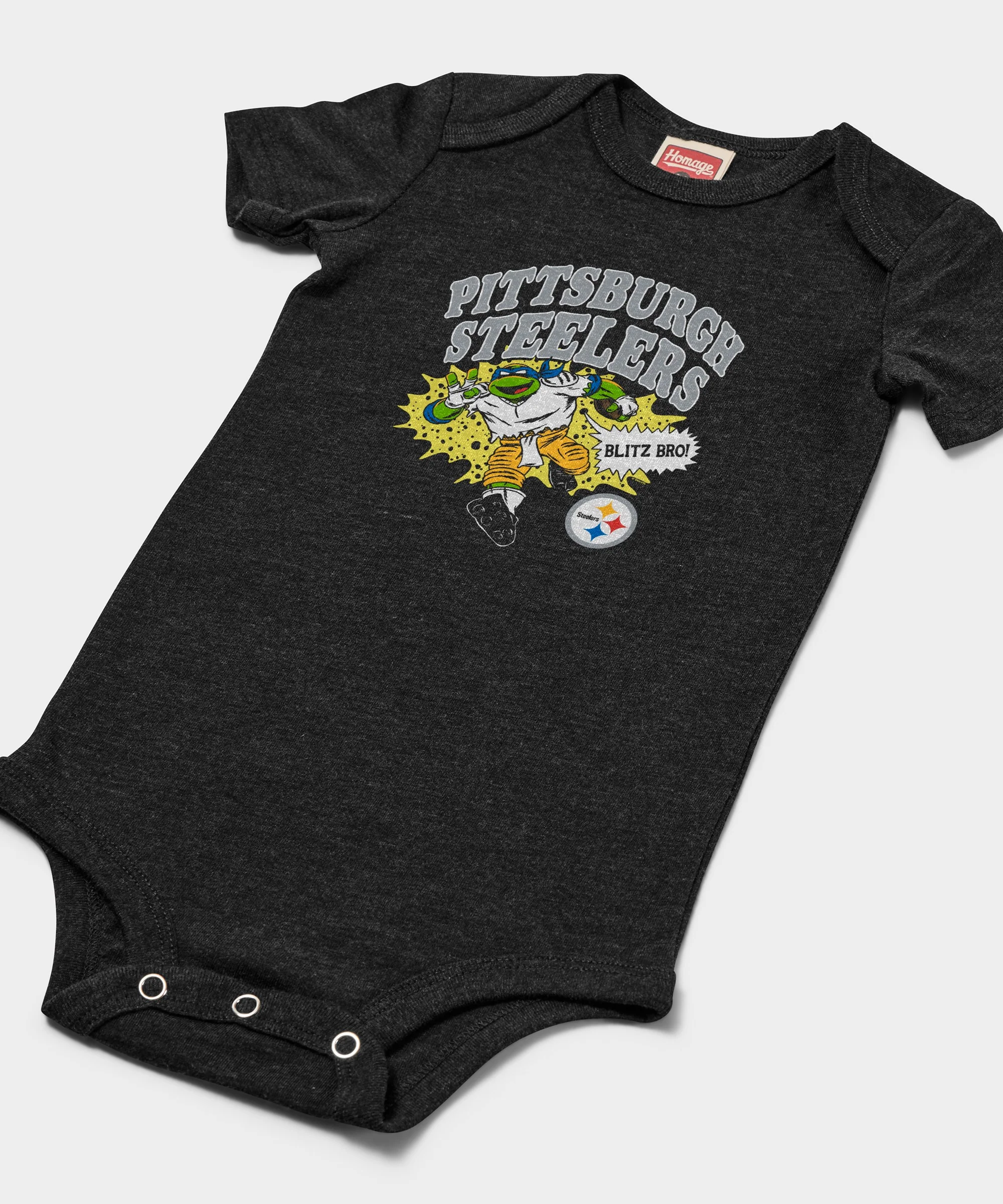 TMNT Leonardo x Pittsburgh Steelers Baby One Piece - Image 2