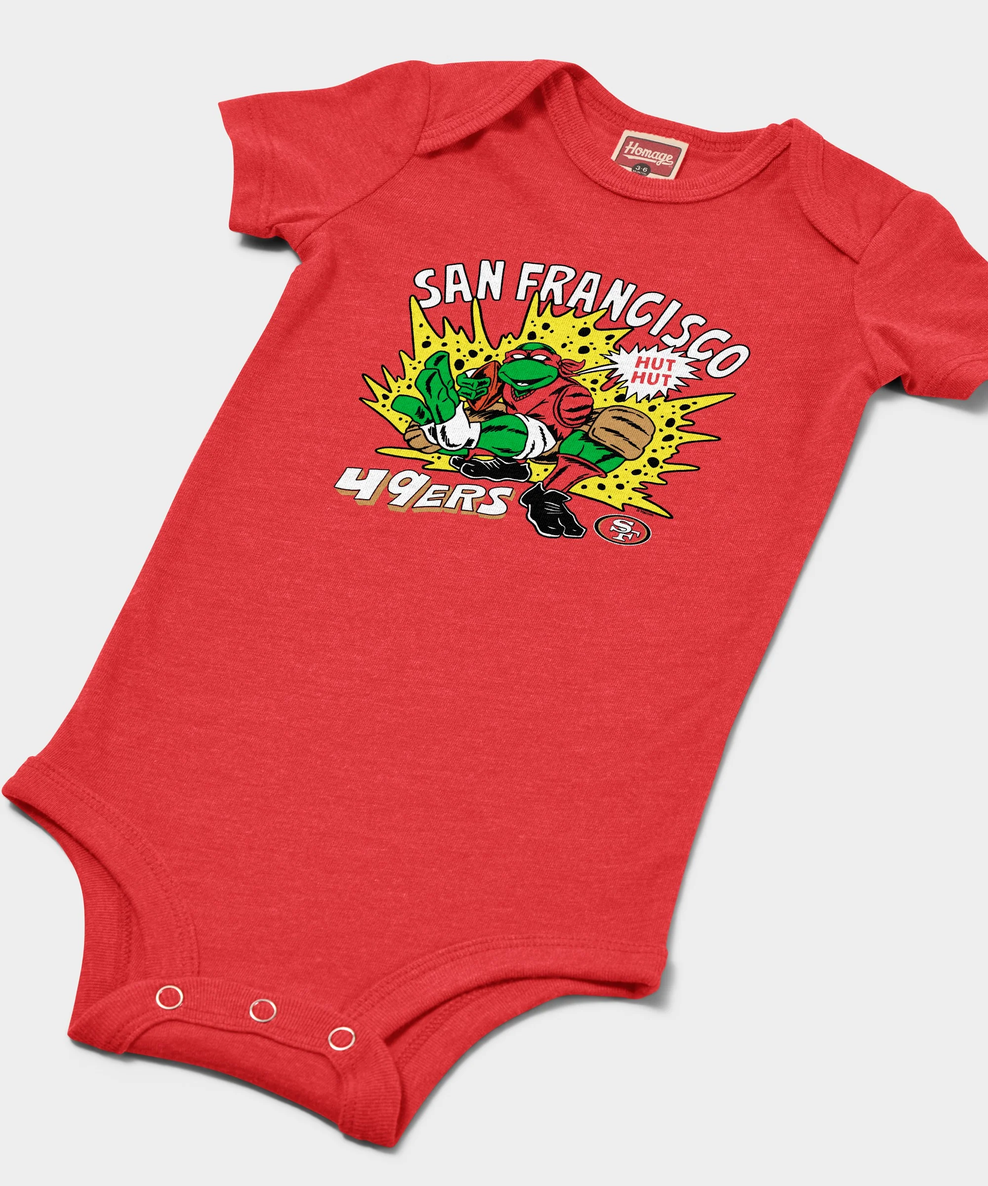 TMNT Raphael x San Francisco 49ers Baby One Piece - Image 2