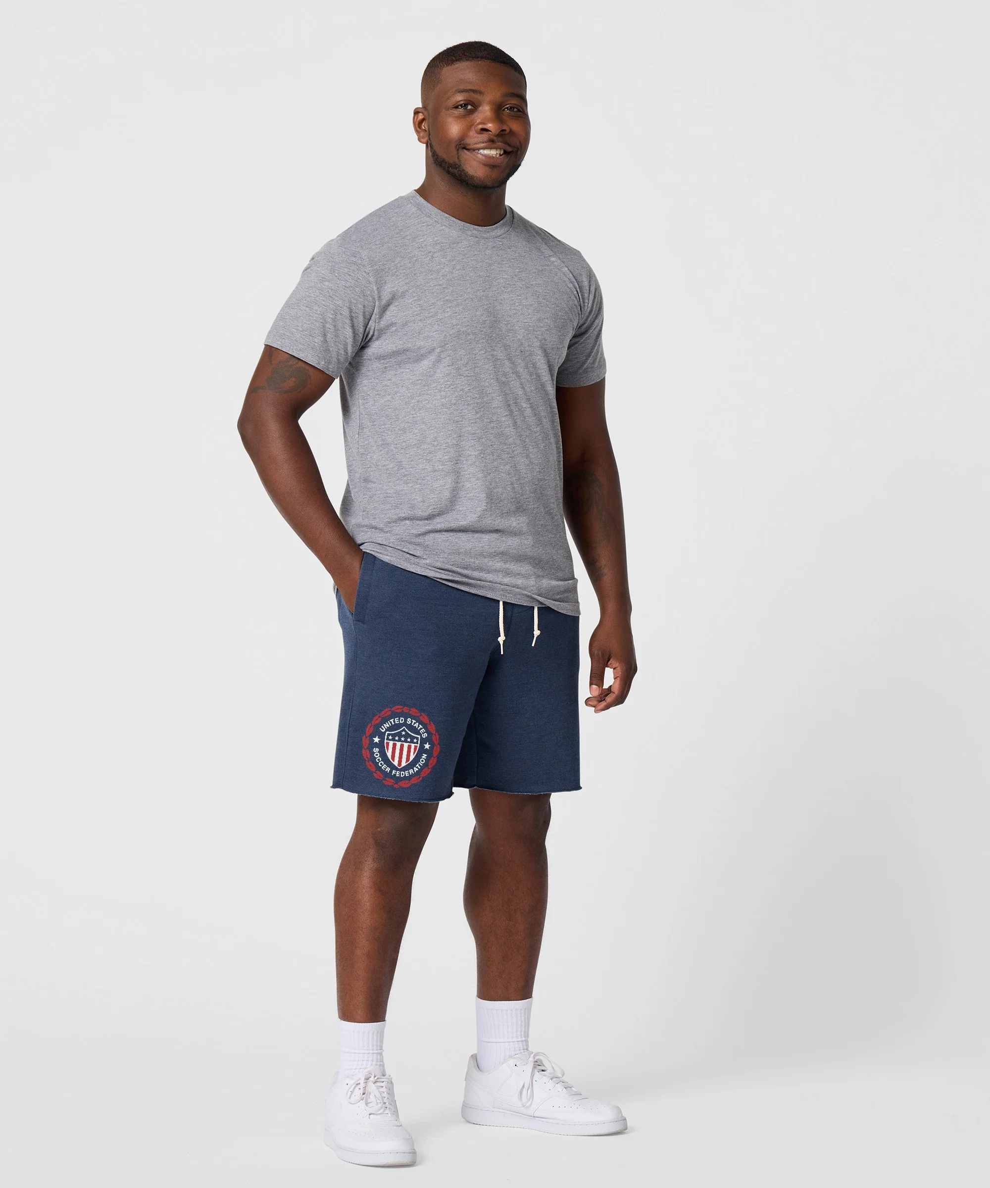 US Soccer 1986 Crest Sweat Shorts - Image 5