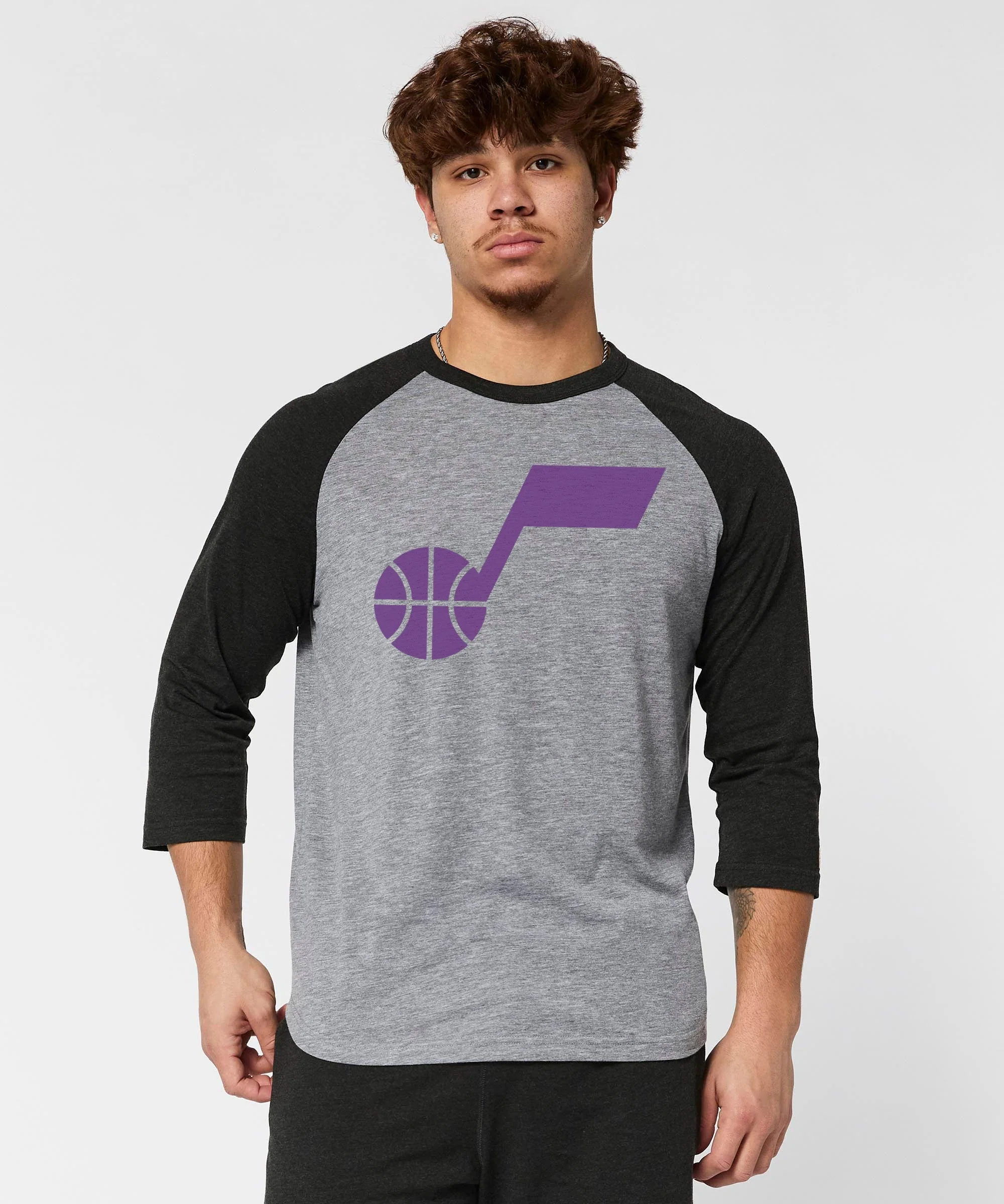 Utah Jazz Logo Raglan - Image 3