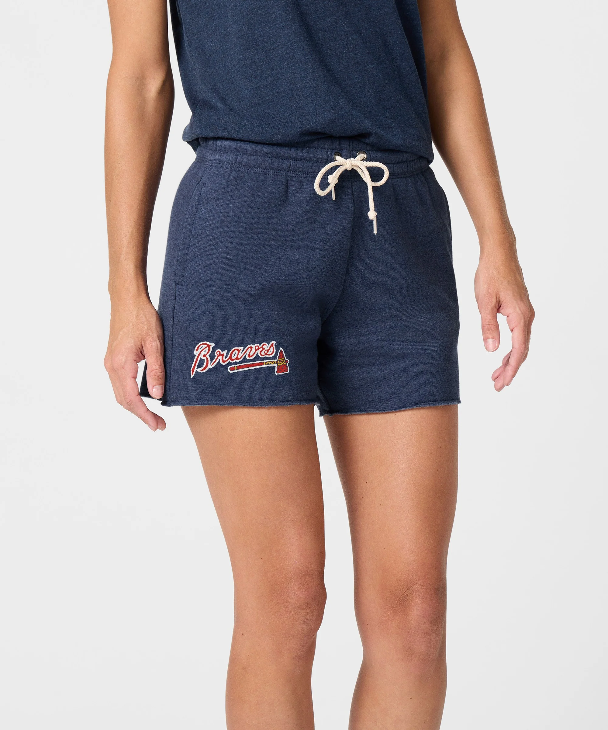 Women's Atlanta Braves '18 Sweat Shorts - Image 3