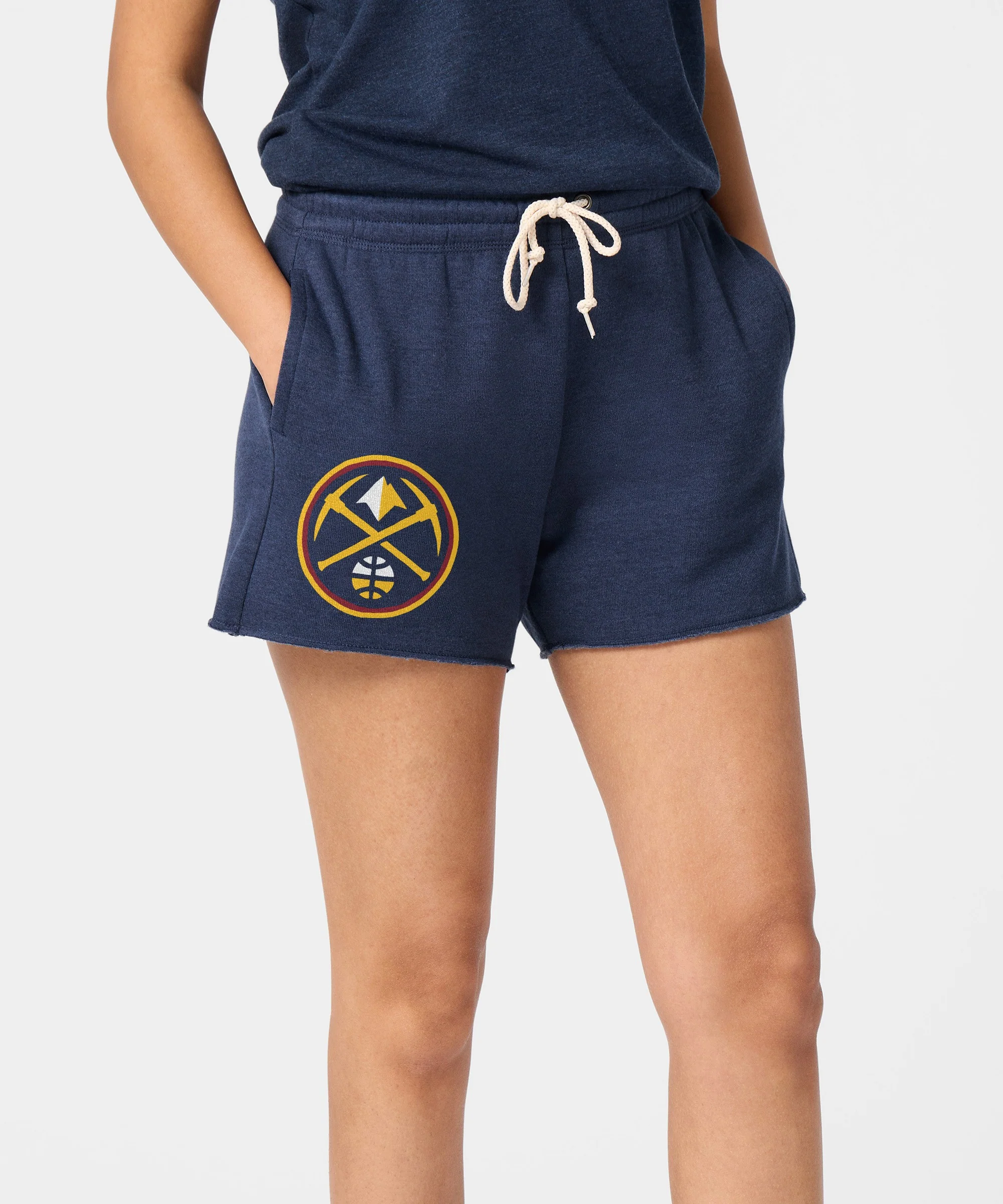 Women's Denver Nuggets Logo Sweat Shorts - Image 3