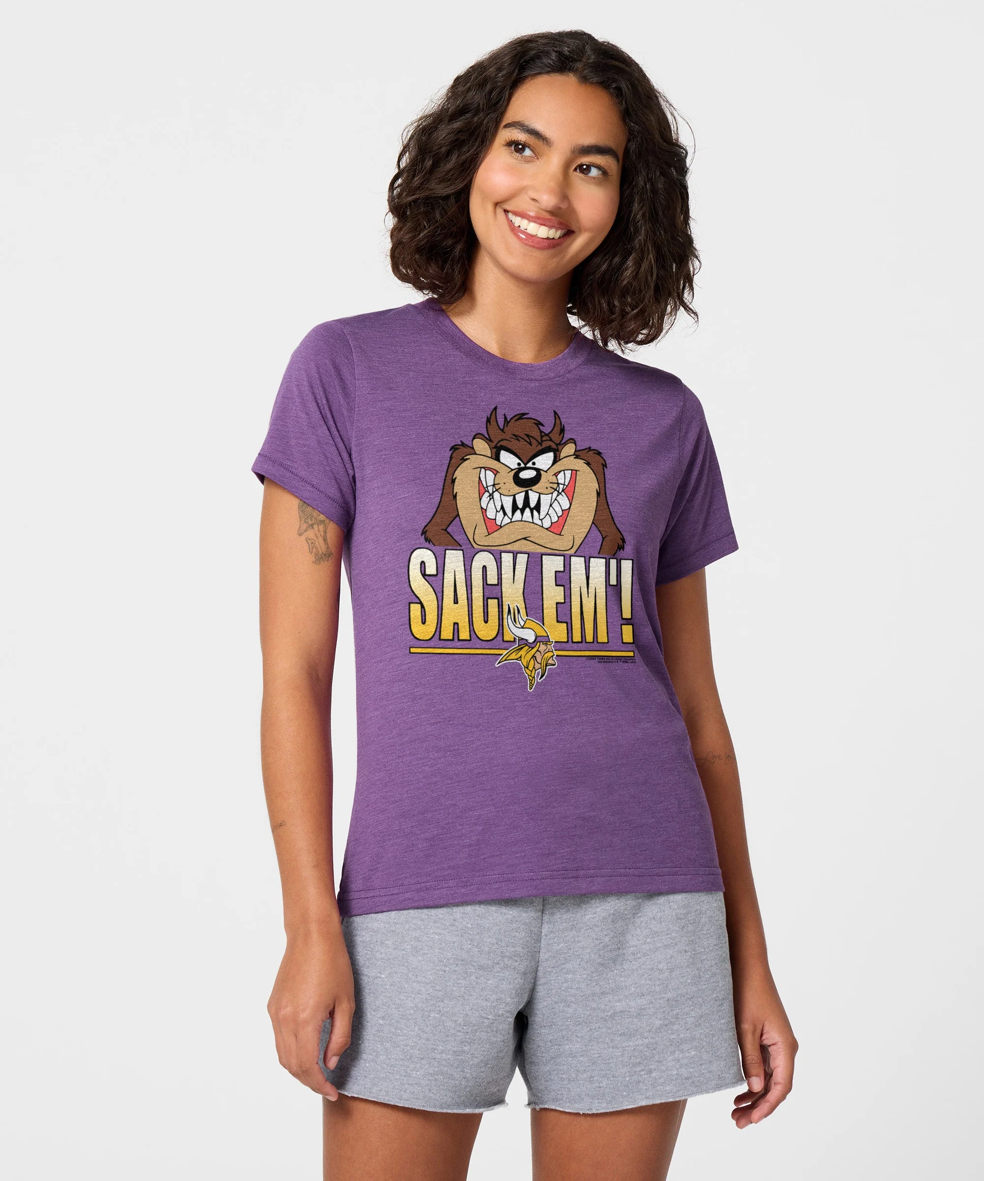 Women's Looney Tunes Taz Sack Em' x Minnesota Vikings - Image 3