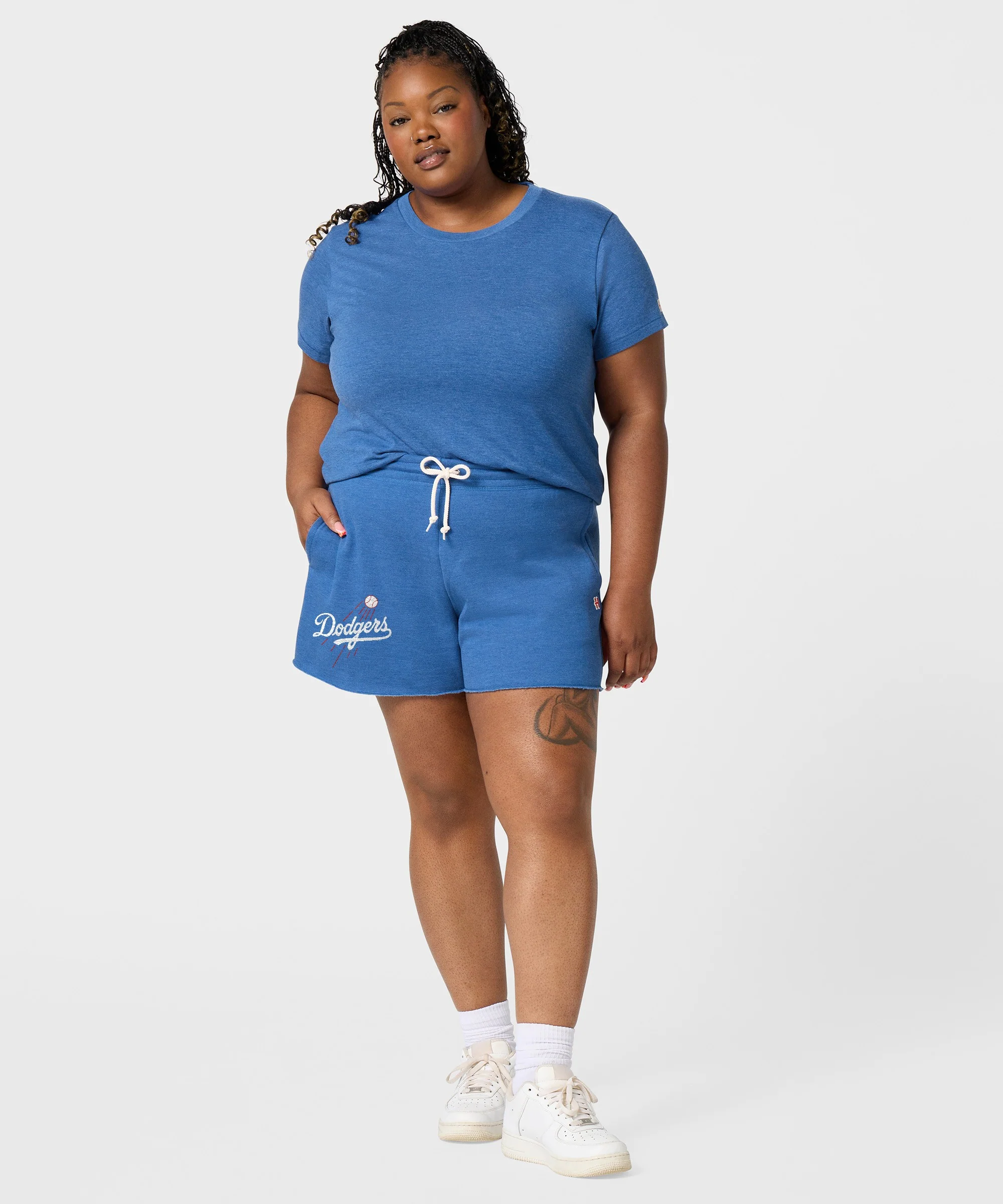 Women's Los Angeles Dodgers '12 Sweat Shorts - Image 5
