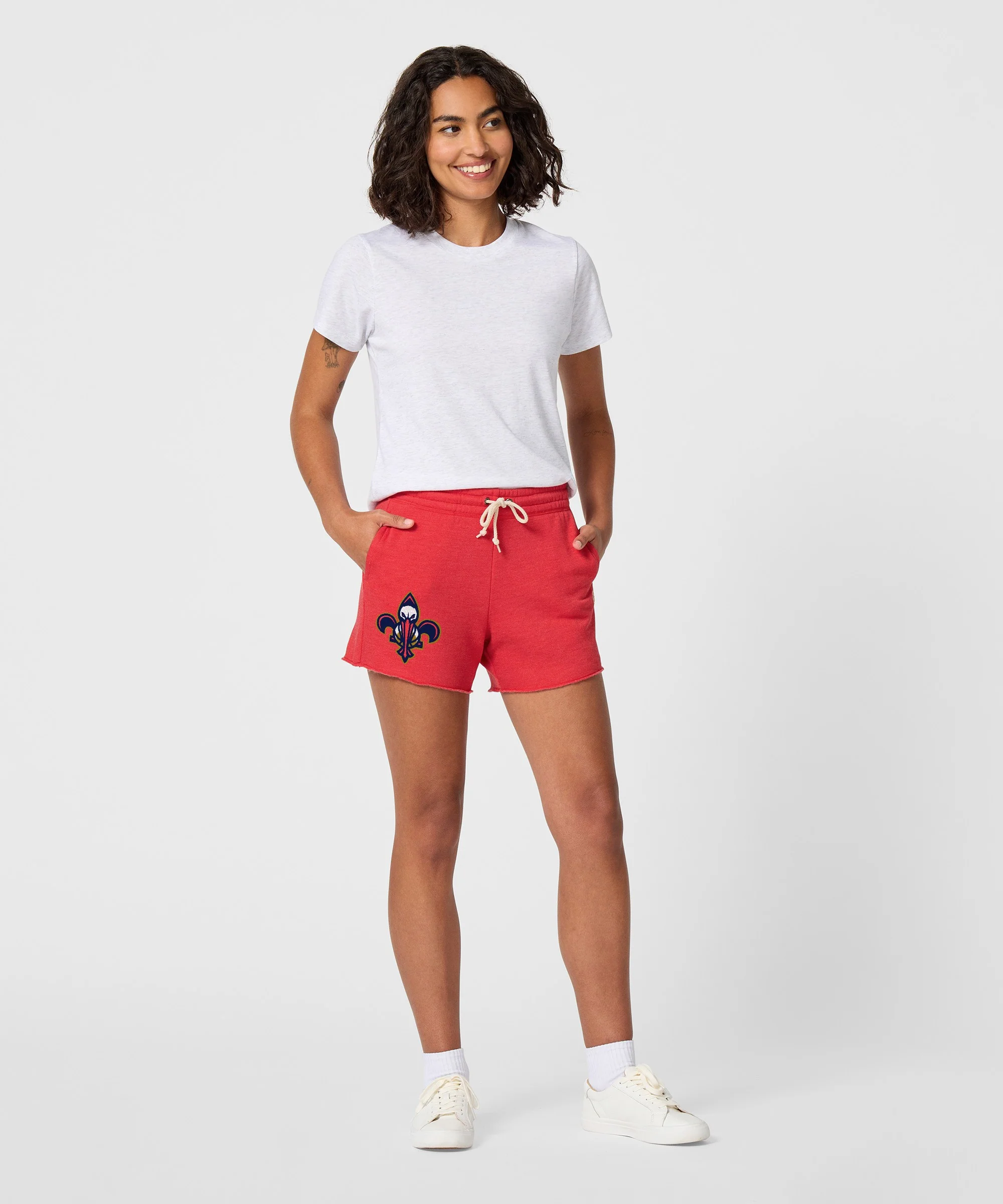 Women's New Orleans Pelicans Logo Sweat Shorts - Image 5