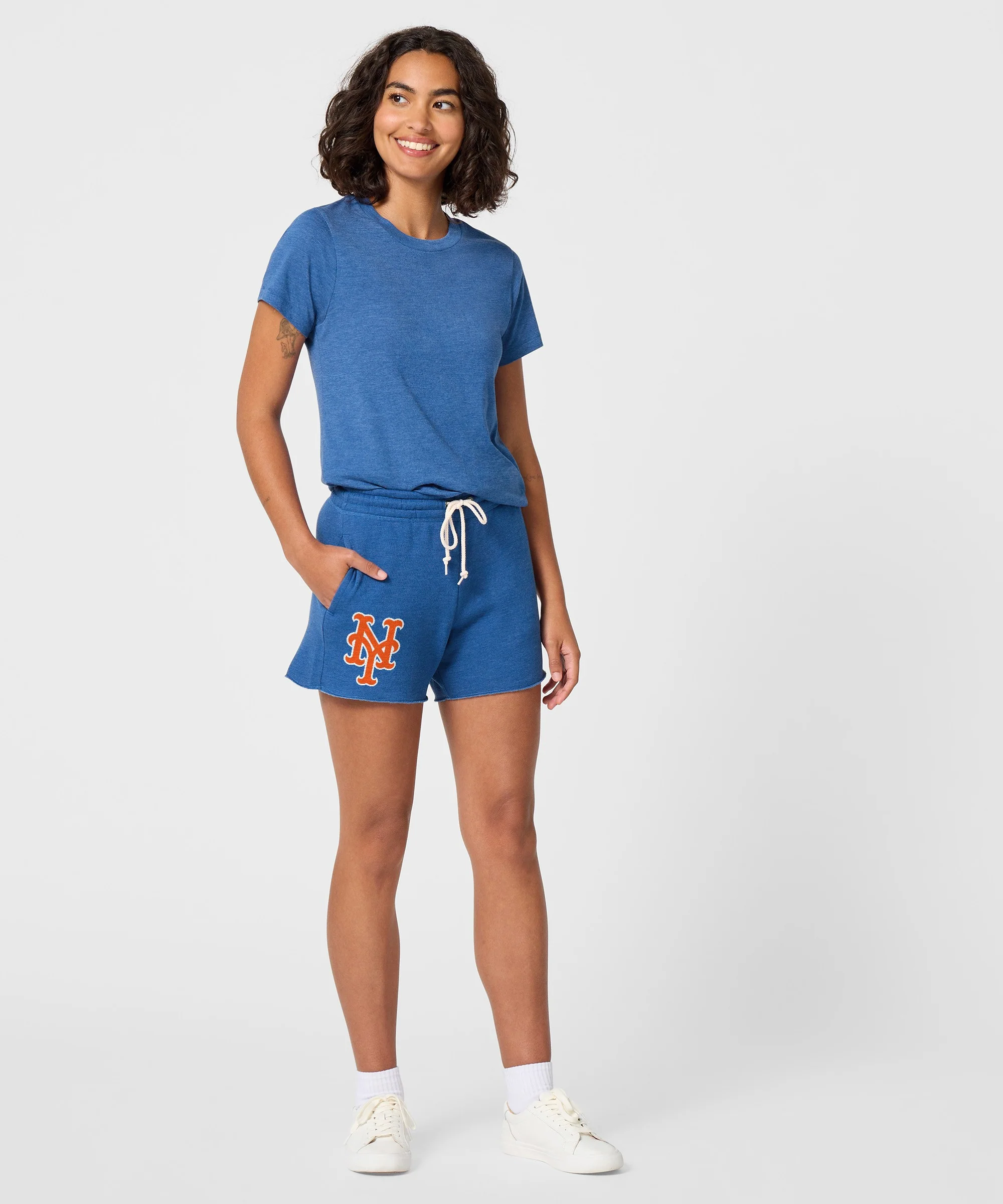 Women's New York Mets Cap Logo '13 Sweat Shorts - Image 5