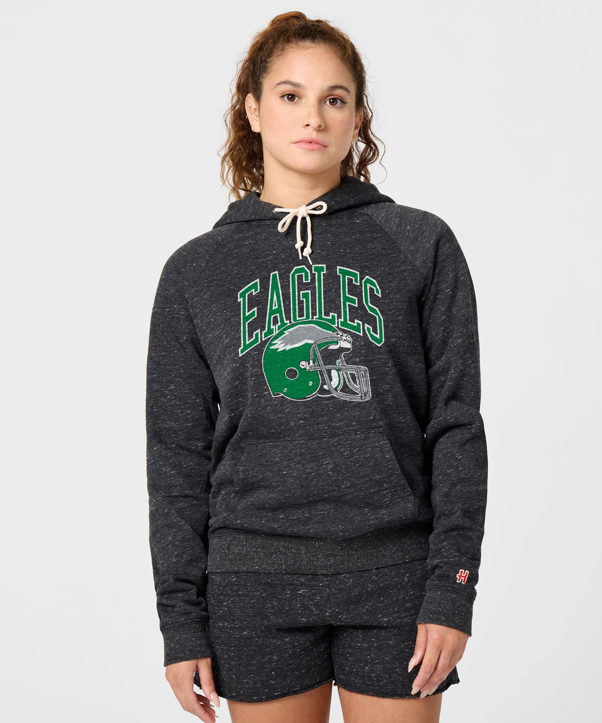 Women's Philadelphia Eagles Helmet Retro Hoodie - Image 3