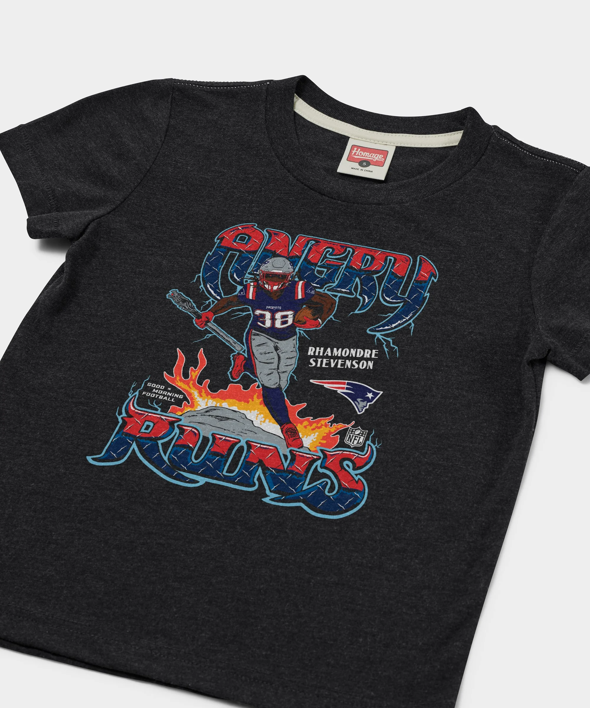 Youth Angry Runs 2024 Patriots Rhamondre Stevenson - Image 2