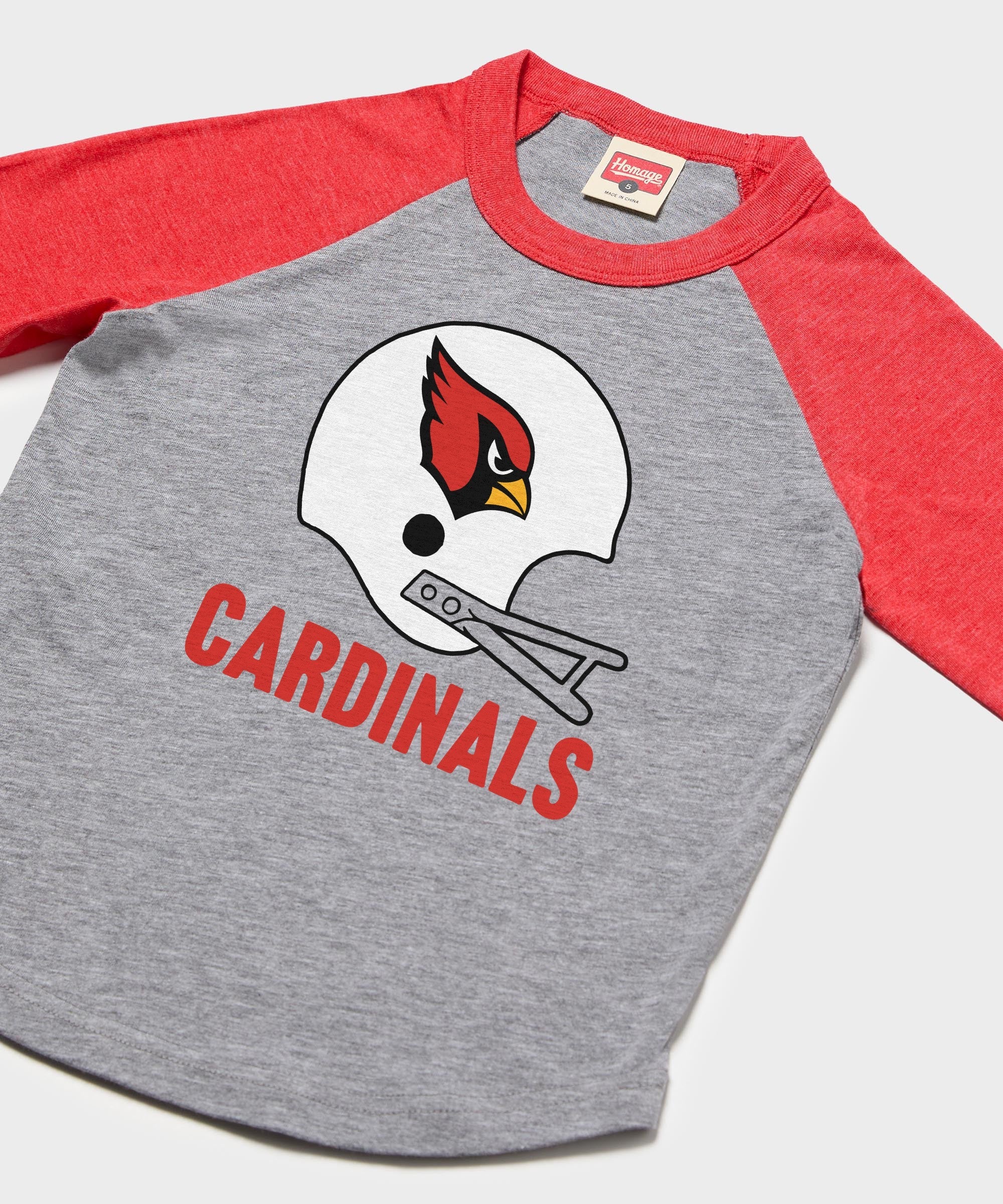 Youth Arizona Cardinals Big Helmet Raglan - Image 2