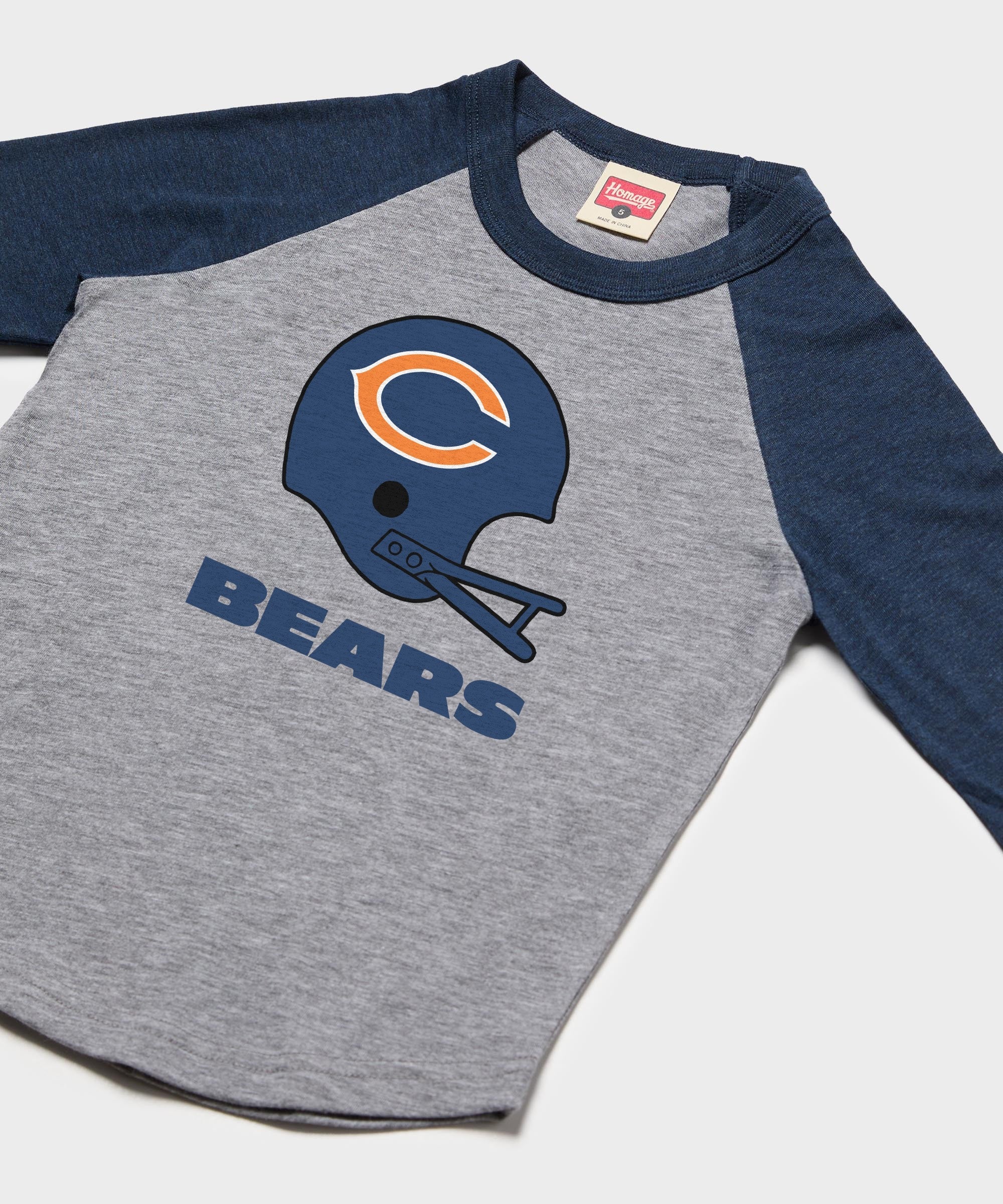 Youth Chicago Bears Big Helmet Raglan - Image 2