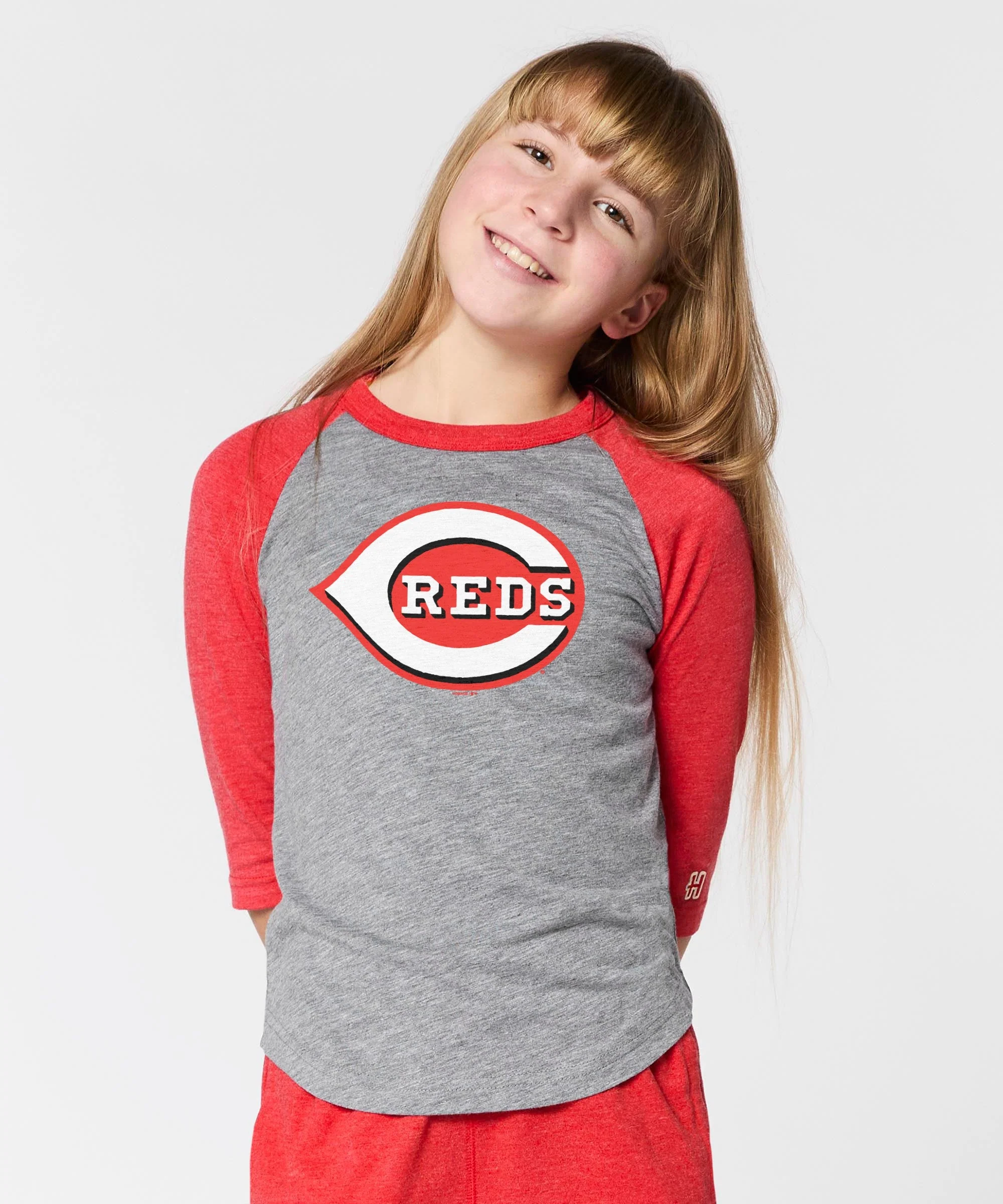 Youth Cincinnati Reds Jersey Logo '13 Raglan - Image 3