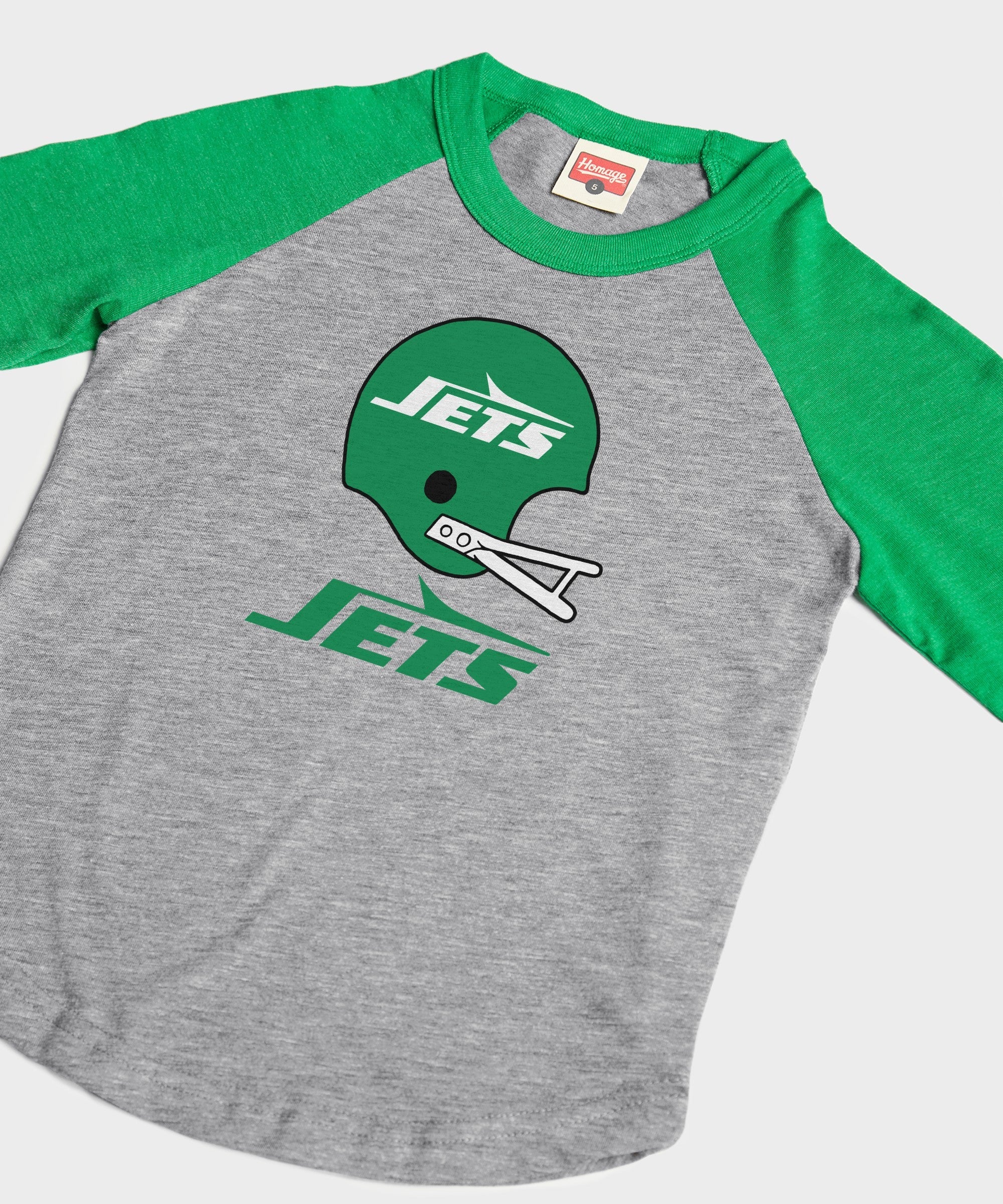 Youth New York Jets Big Helmet Raglan - Image 2