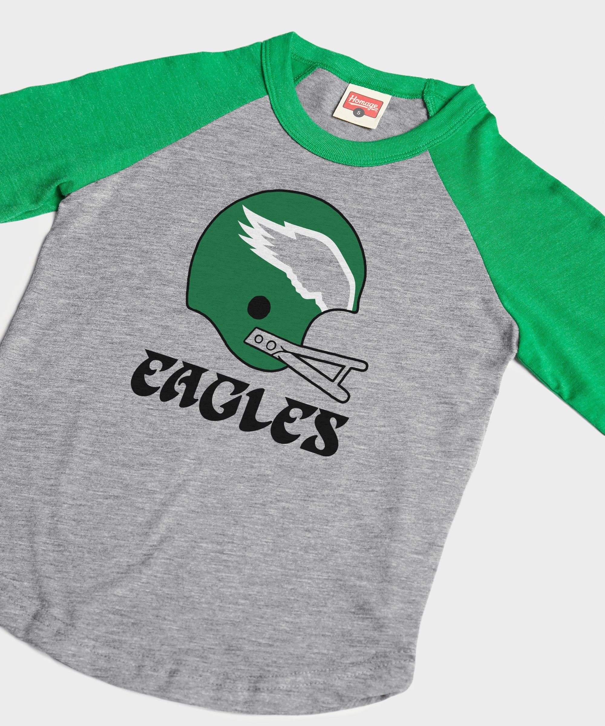 Youth Philadelphia Eagles Big Helmet Raglan - Image 2