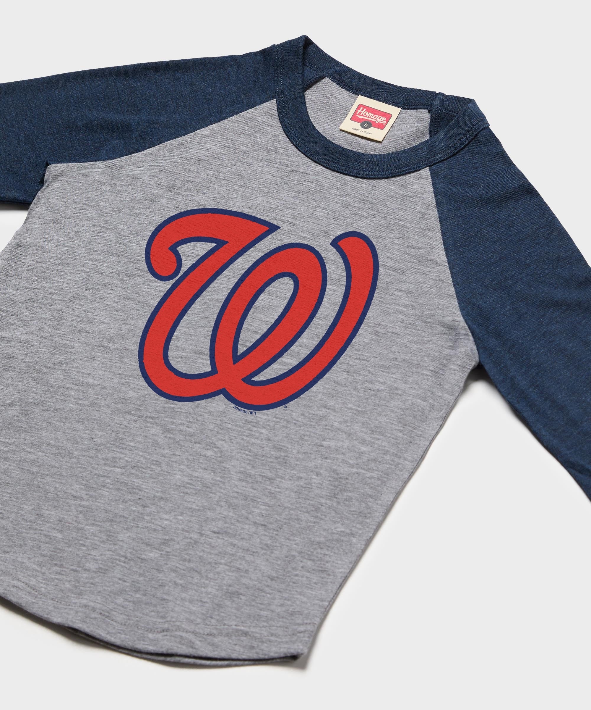 Youth Washington Nationals Cap Logo '24 Raglan - Image 2